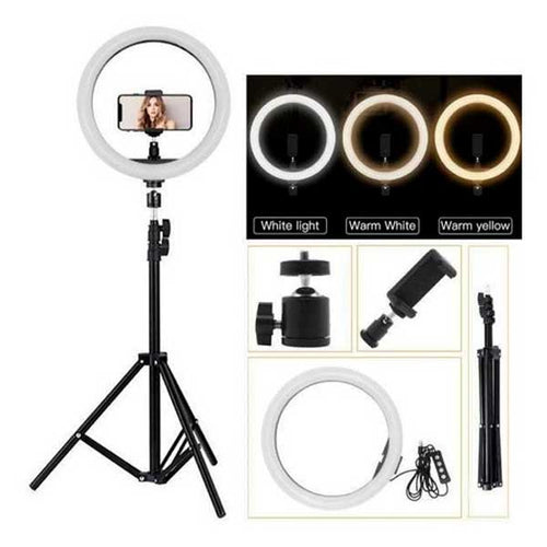 ARO DE LUZ 10 PULGADAS CON TRIPODE